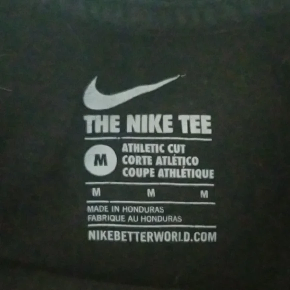 Nike Black Tee with Bold Red Lettering - Picture 2 of 3